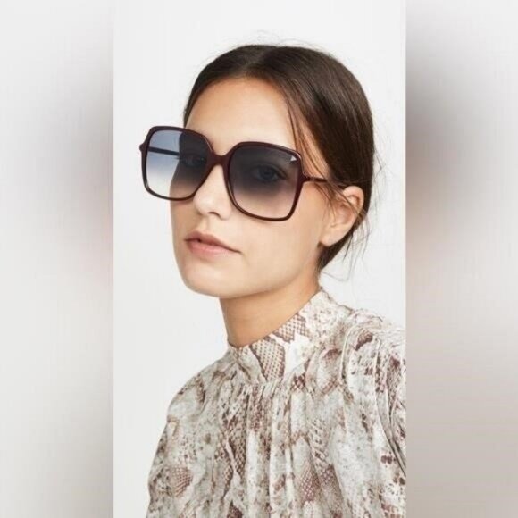 💯- New Authentic GUCCI  Oversized Square GG0544S Sunglasses Burgundy - Picture 12 of 13